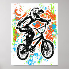 BMX Poster - Färg BMX Bike Poster Skriv ut