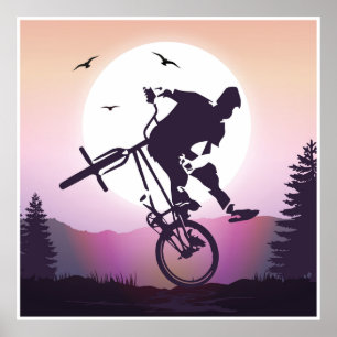 BMX Poster Skriv ut - BMX Bike - Solnedgång BMX