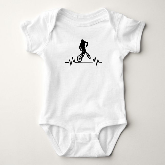 BMX-pulsslag Design Funny Rider Cycling Bike Gift T Shirt (Framsida)