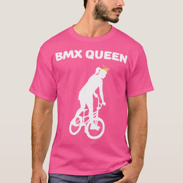 Bmx Queen Wo Bike Bmx Girls Bmx Biking T Shirt (Framsida)