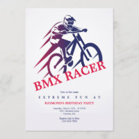 BMX Racer Party-inbjudningar