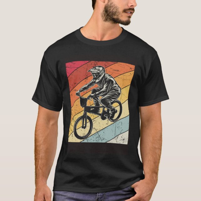 BMX Retro Vintage Bike Freestyle Bicycle T Shirt (Framsida)