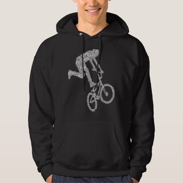 Bmx Rider Bike Bicycle Stunt Tävla Boys Kids Hoodie (Framsida)