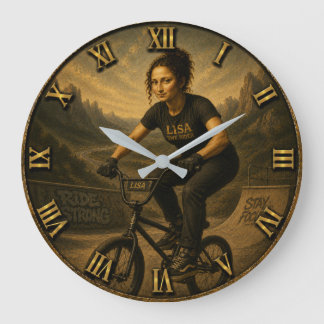 BMX Rider Funny Mona Lisa Cyclist Gift Stor Klocka