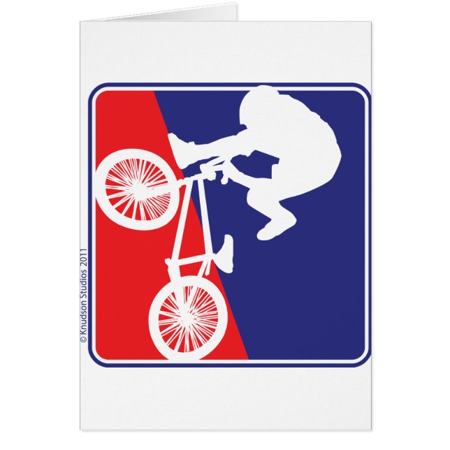 BMX Rider in Red White and Blue Hälsningskort (Framsidan)