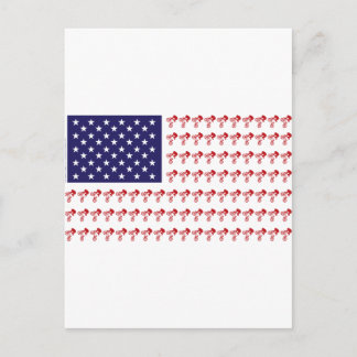 BMX Rider - Patriotic American Flagga+ Vykort