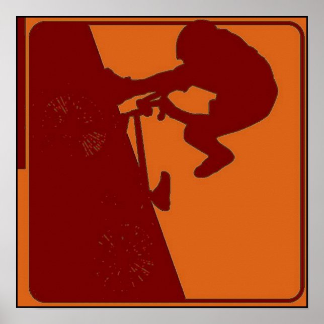 BMX Rider Pop Art Poster (Framsidan)