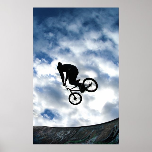 BMX rider vid Devonshire Grönt, Sheffield Poster (Framsidan)