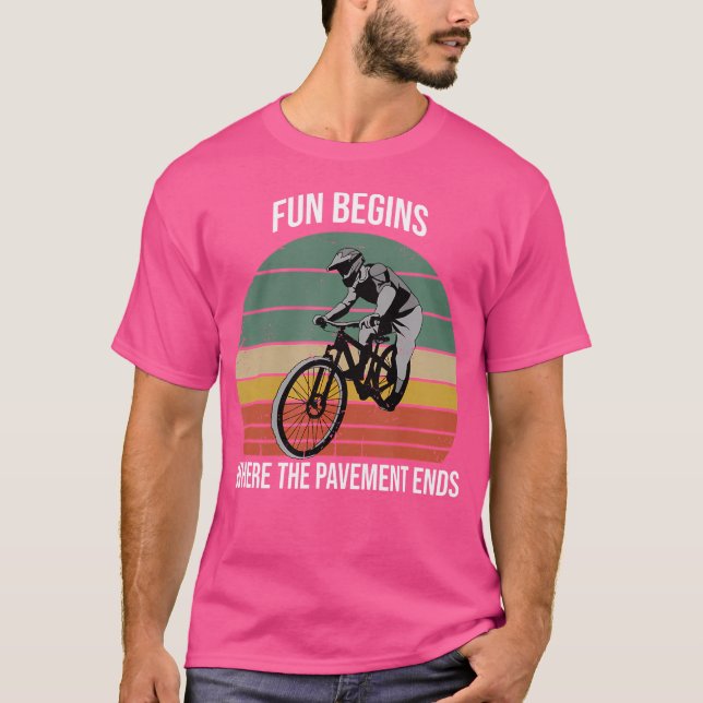 Bmx Ridin, underlig Cyclist Mountainbiker T Shirt (Framsida)