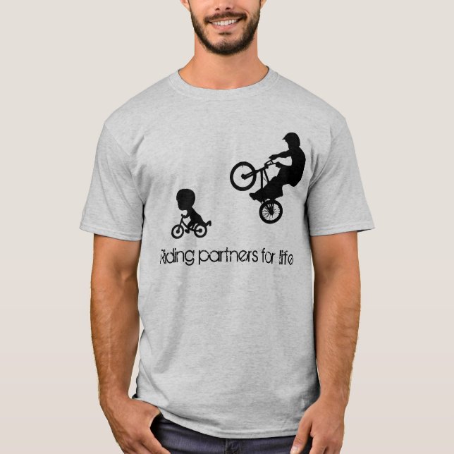 BMX-ridningen blir partner med pappat-skjortan T Shirt (Framsida)