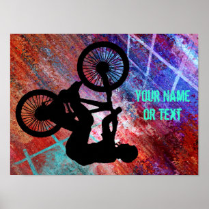 BMX Rusty Grunge Customize Poster