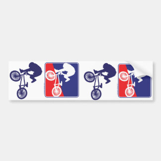 BMX-ryttare - röd vit och blått Bildekal
