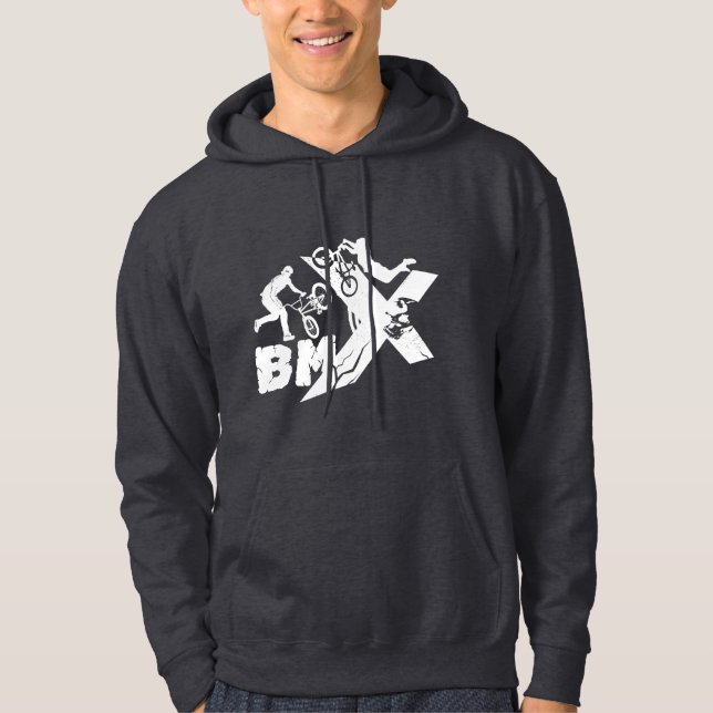BMX-ryttare Sweatshirt Med Luva (Framsida)