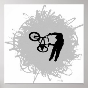 BMX Scribble Stil Poster