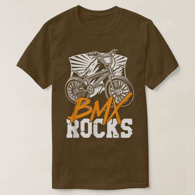 BMX Sten Bike Bicycle Skeleton Biking Cycling Hal T Shirt (Design framsida)
