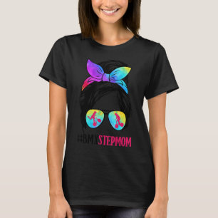 BMX Stepmamma Messy Bun Hair Glasses BMX Mamma Lif T Shirt