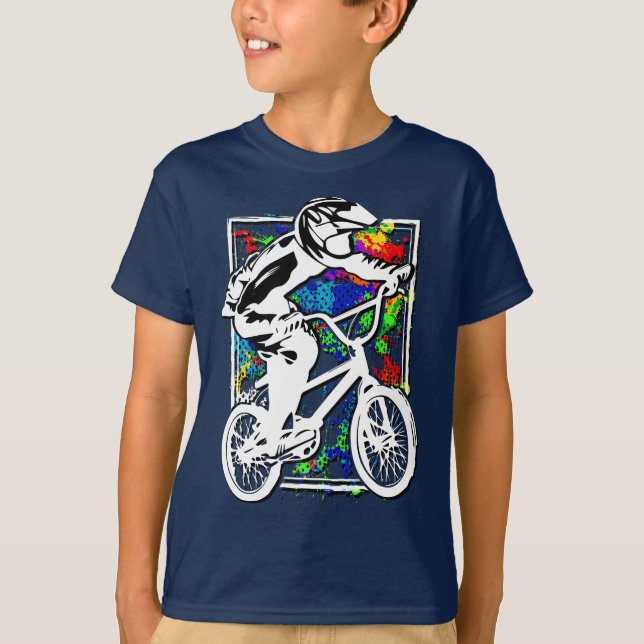 Bmx T-Shirt - Bmx Bicycle Bike - Bmx Shirt (Framsida)