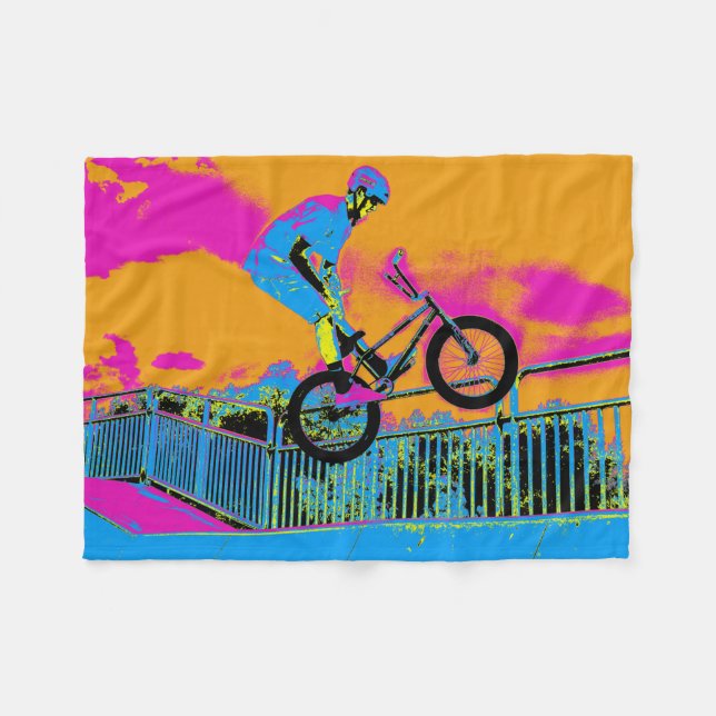BMX Trickster - BMX Trick Bike Fleecefilt (Framsidan (Horisontell))