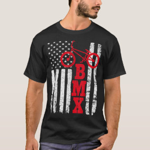 BMX USA American Flagga Sport Fläkt Bike Biking T Shirt