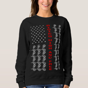 BMX USA-flaggan rider högt och fritt T Shirt