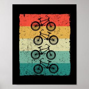 BMX-vintage cykliska cykliska cyklar Poster