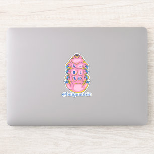 BN-nitt Handle Tardigrade Sticker Klistermärken
