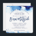 B'NAI MITZVAH INBJUDAN hand, blå vattenfärg<br><div class="desc">by kat masard >> kat@simplysweetPAPERIE.com <<< A toppen coola & modern inbjudningsdesign för ditt barns B'NAI MITZVAH TIP: 1. Om du vill ändra/flytta grafik & typsnitt och lägga till mer text - slått knappen "anpassa". - - - - - - - - - - - - - - - -...</div>