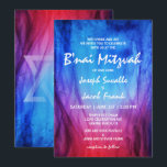 B'nai Mitzvah-inbjudningar | Blå Röd | Eld Is Inbjudningar<br><div class="desc">Moderna och eleganta B'nai Mitzvah-inbjudningar som kan anpassas för pojkar som kallas till Toran... Den unika akvarelldesignen har blå och röda eldflammor med vit "flamliknande" skrift. Perfekt för en eld- och is-tema fest! På baksidan finns en vit och halvgenomskinlig stor vit Davidssköld. Anpassa denna text efter eget tycke och förvandla...</div>