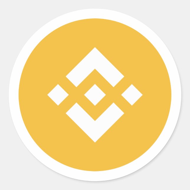 BNB Binance sticker Runt Klistermärke (Framsida)