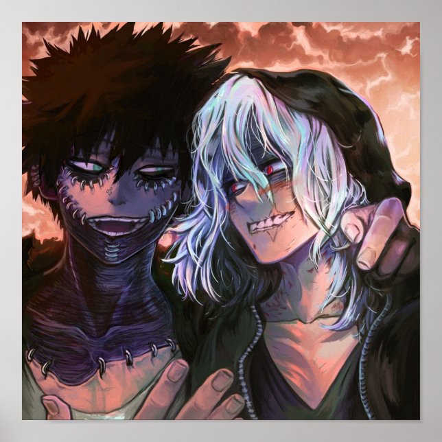 BNHA Fooling about Dabi x Shigaraki fluff Poster (Framsidan)