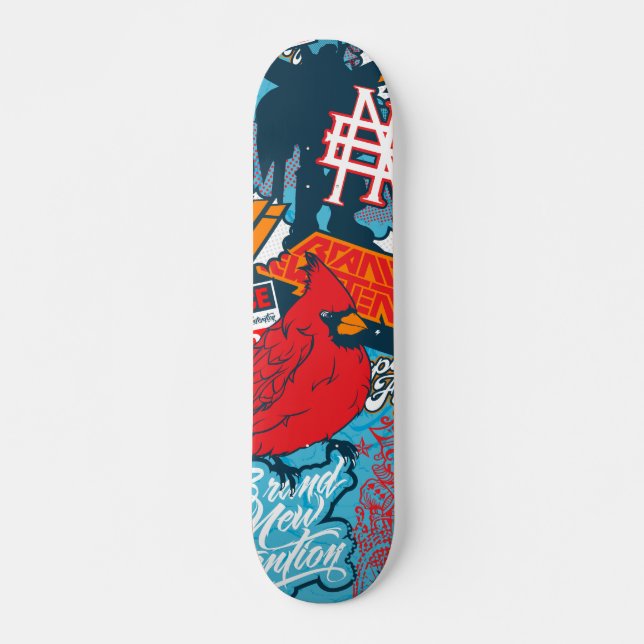 BNI-konstnären mosar Skateboard Bräda 19,5 Cm (Framsida)