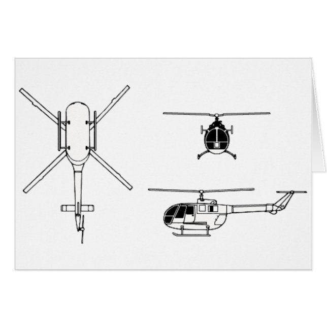 BO-105 HÄLSNINGSKORT (Framsidan Horizontal)