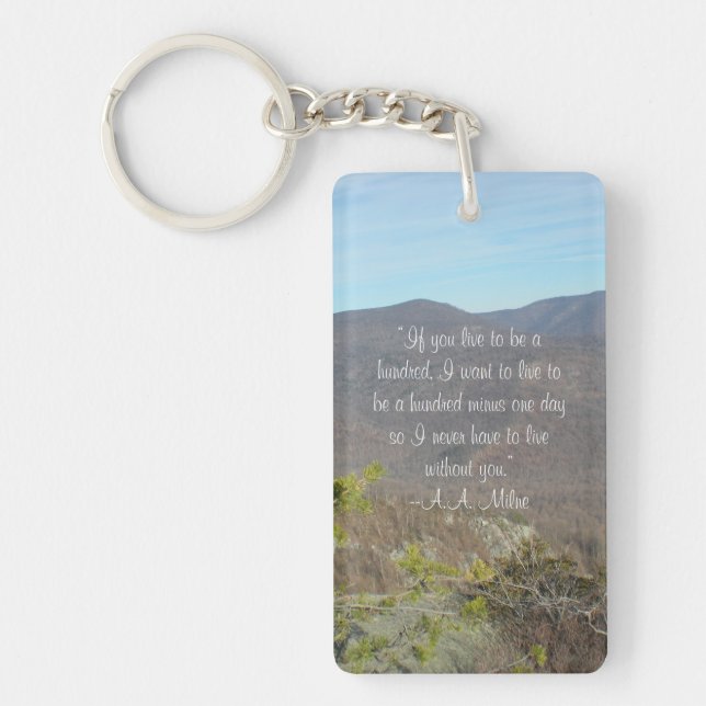 "Bo aldrig utan dig" keychain Nyckelring (Framsidan)