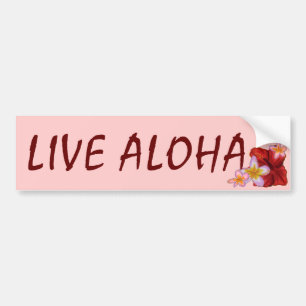Bo Aloha den rosa hawaianska blom- bildekalen Bildekal