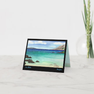 Bo Aloha hälsningkortet, att måla av södra Maui Kort