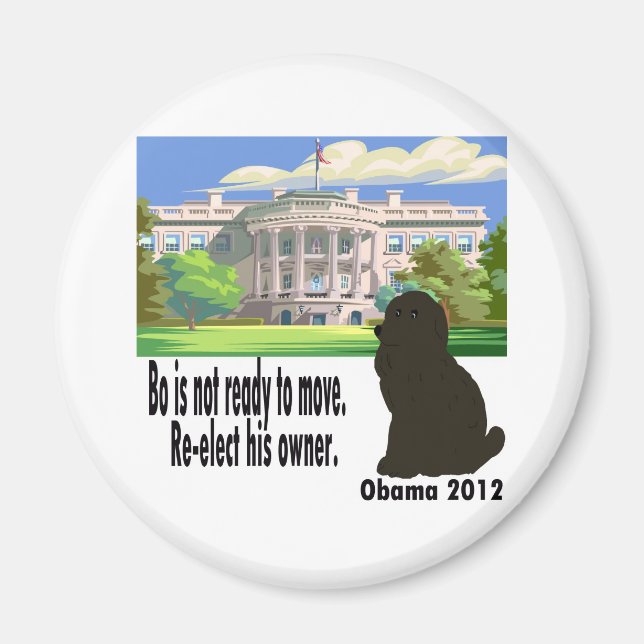Bo är inte Flytta att omvälja sin ägare Obama 2012 Magnet (Framsidan)