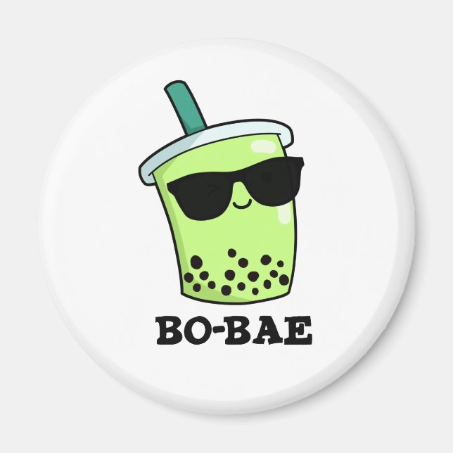 Bo-bae Funny Boba Tea Pun Magnet (Framsidan)
