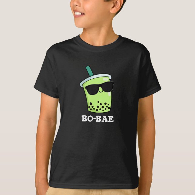 Bo-bae Funny Boba Tea Pun Mörk BG T Shirt (Framsida)