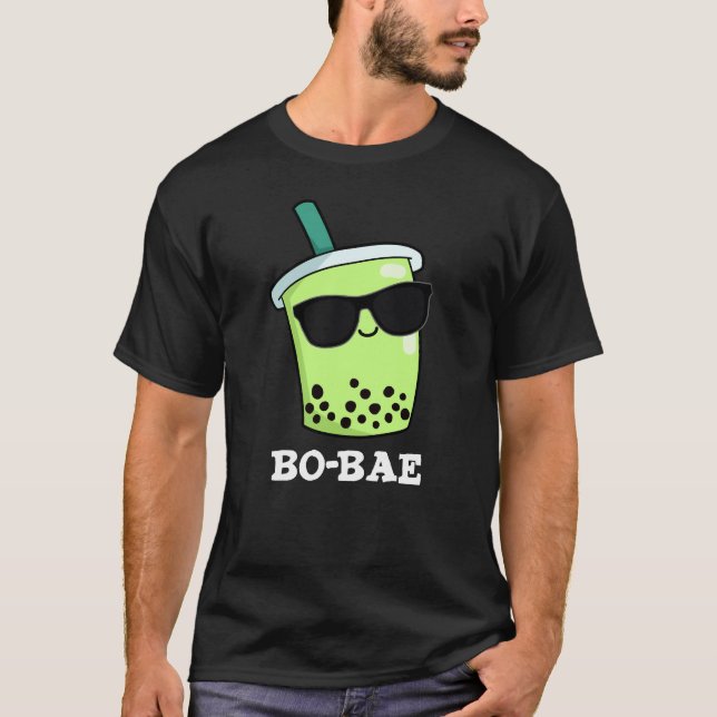 Bo-bae Funny Boba Tea Pun Mörk BG T Shirt (Framsida)