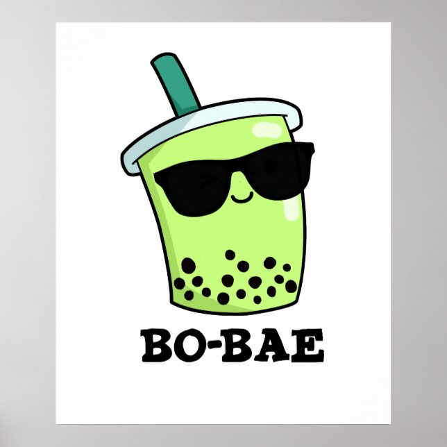 Bo-bae Funny Boba Tea Pun Poster (Framsidan)
