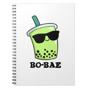 Bo-bae Rollig Boba Te Puns Anteckningsbok