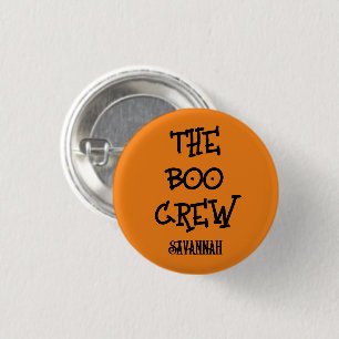 Bo-besättningens egna namn orange Halloween Kids Knapp