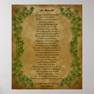 "Bo ditt liv" vid högsta Tecumseh Poster