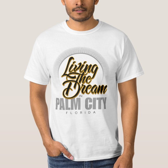 Bo drömmen i handflatanstad t shirt (Framsida)
