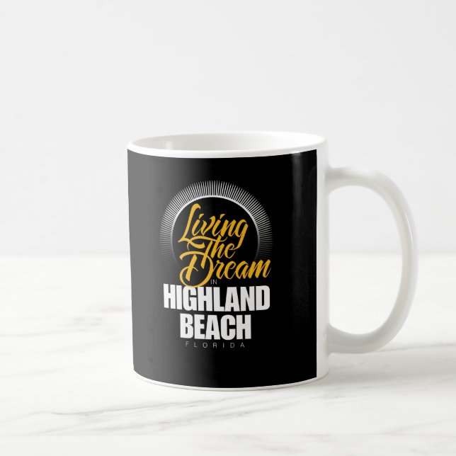 Bo drömmen i höglands- strand kaffemugg (Höger)