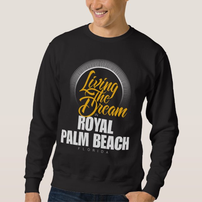 Bo drömmen i kungliga Palm Beach Lång Ärmad Tröja (Framsida)