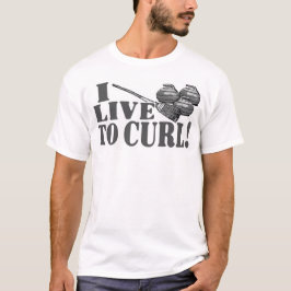 Bo för att krulla den krullande skjortan t shirt
