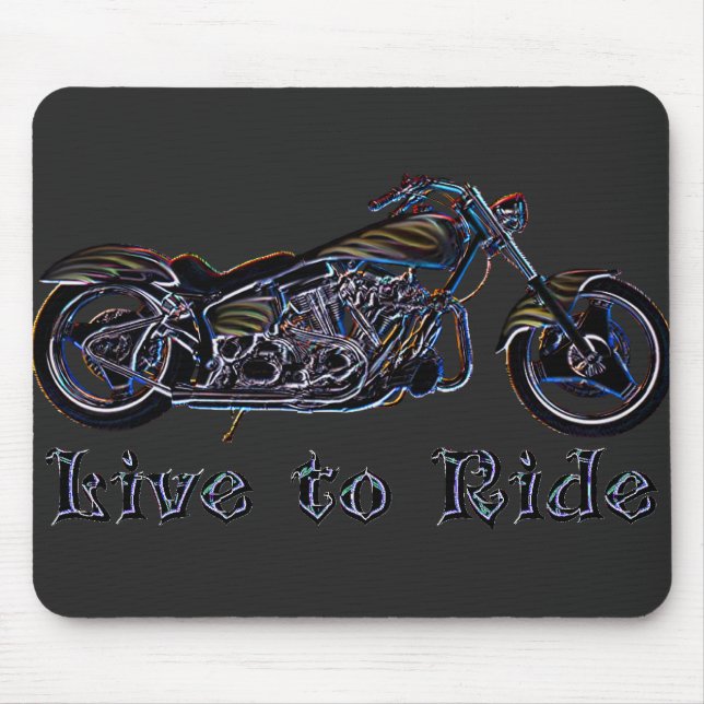 Bo för att rida neonmotorcykeln Mousepad Musmatta (Framsidan)