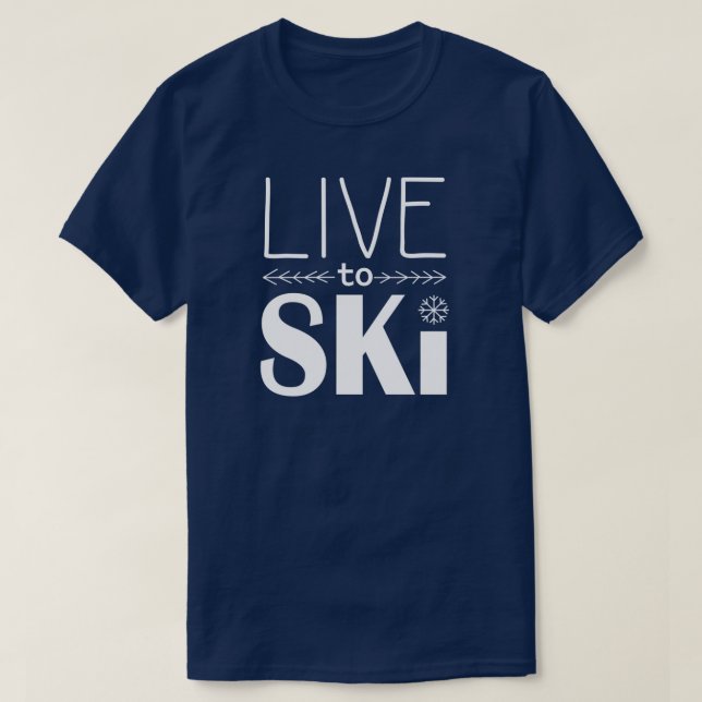 Bo för att skida skjortan t-shirt (Design framsida)