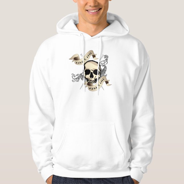 Bo för att sticka den hooded tröjan för ljus färg sweatshirt (Framsida)